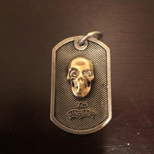 Authentic King Baby Skull Dog Tag w/ Diamond eyes